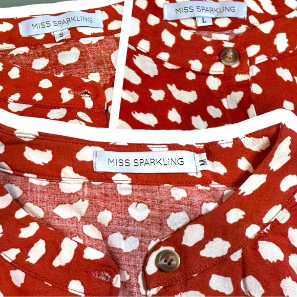 🎉HP🎉 NWT MS. SPARKLiNG Red and White Polka Dot Mini Ruffle Dress. Various Sizes - Picture 13 of 14